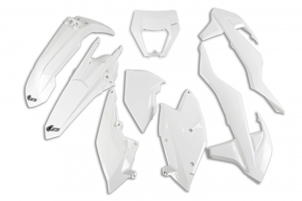 Plastic kit / With headlight Ktm - white 047 - REPLICA PLASTICS - KTKIT523-047 - UFO Plast