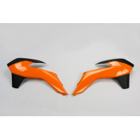 Radiator covers / Orange-black - oem 13-14 - Ktm - REPLICA PLASTICS - KT04052-999 - UFO Plast