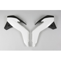 Radiator covers / White-black - oem 17 - Ktm - REPLICA PLASTICS - KT04042-999K - UFO Plast