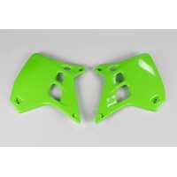 Radiator covers - green - Kawasaki - REPLICA PLASTICS - KA02729-026 - UFO Plast