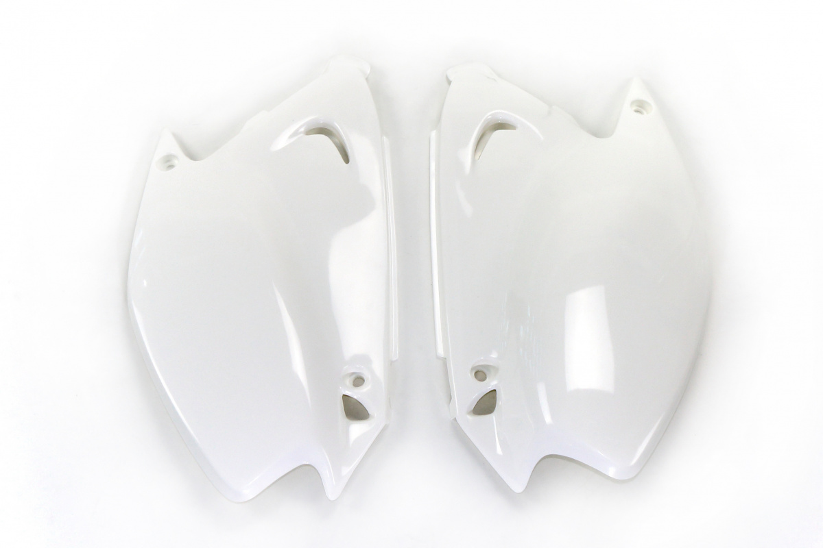 Side Panels white for Kawasaki KX 125 (2003-08) - KX 250 (2003-08) - REPLICA PLASTICS - KA03739-047 - Ufo Plast