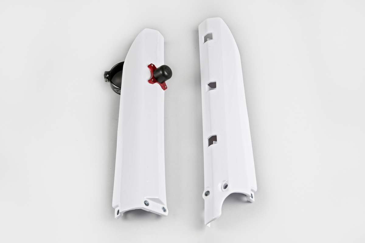 Fork Slider Protector + Quick Starter white for Yamaha YZ 85 (2002-18) - REPLICA PLASTICS - YA03885-046 - Ufo Plast