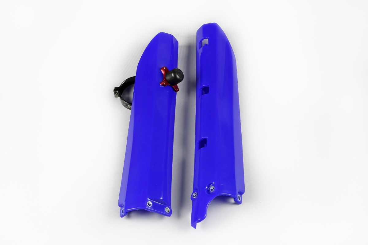 Fork Slider Protector + Quick Starter blue for Yamaha YZ 85 (2002-18) - REPLICA PLASTICS - YA03885-089 - Ufo Plast