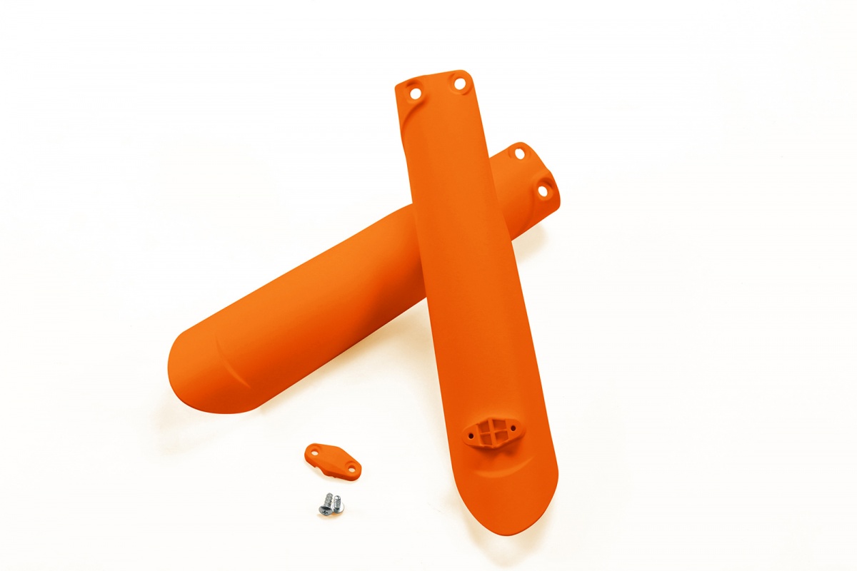 Fork Slider Protectors orange for Ktm SX 250/XC 250 - SX 125/XC 125 - EXC 125/XC W125 - SX 150 - EXC 150/XC W150 / XC W150TP....