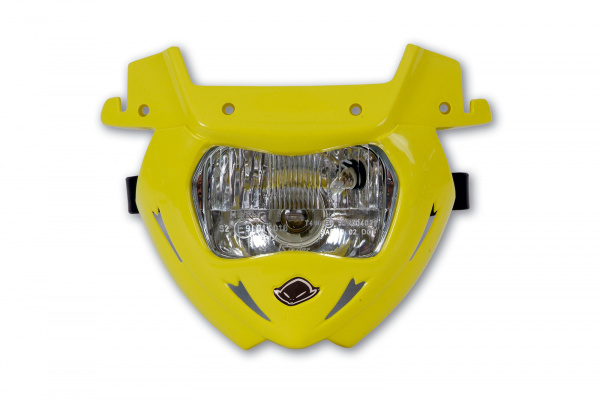 Replacement plastic for motocross Panther headlight lower part yellow - Headlight - PF01711-102 - UFO Plast