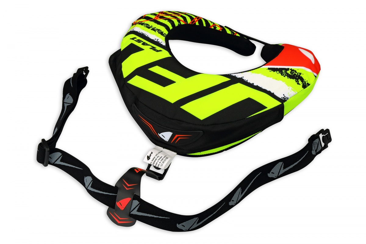 Motocross neck support Bulldog neon yellow and red - Neck supports - PC02369 - UFO Plast