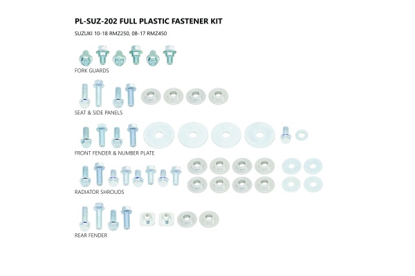 Motocross full plastic fastener kit for Suzuki - Altri accessori - AC02440 - UFO Plast