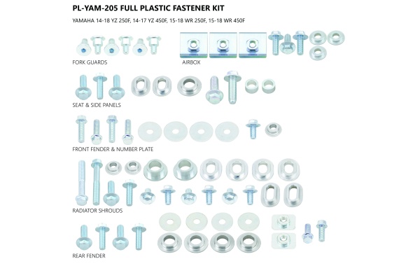 Motocross full plastic fastener kit for Yamaha - Altri accessori - AC02443 - UFO Plast