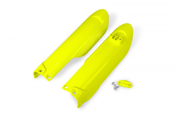 Fork slider protectors - yellow 19-21 - Husqvarna - REPLICA PLASTICS - HU04305-104 - UFO Plast