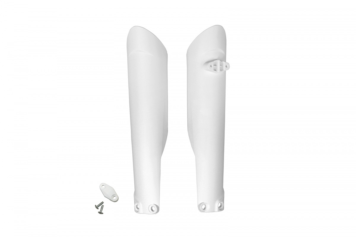 Fork Slider Protectors white for Ktm SX 250/XC 250 - SX 125/XC 125 - EXC 125/XC W125 - SX 150 - EXC 150/XC W150 / XC W150TPI....