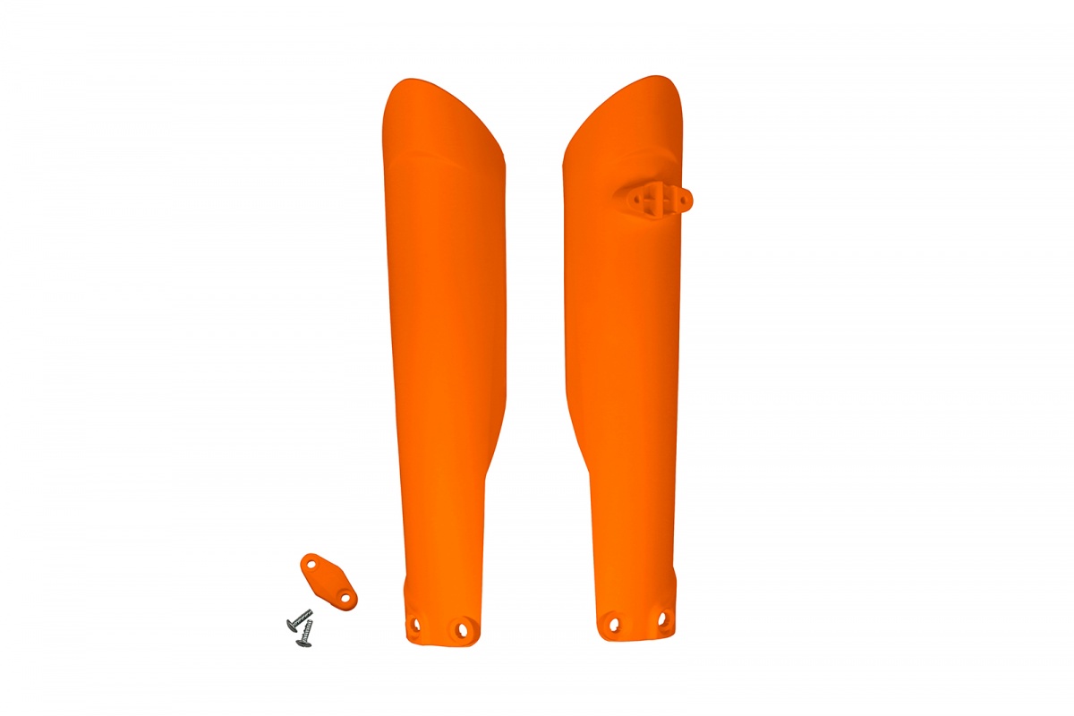 Fork Slider Protectors orange for Ktm SX 250/XC 250 - SX 125/XC 125 - EXC 125/XC W125 - SX 150 - EXC 150/XC W150 / XC W150TP....