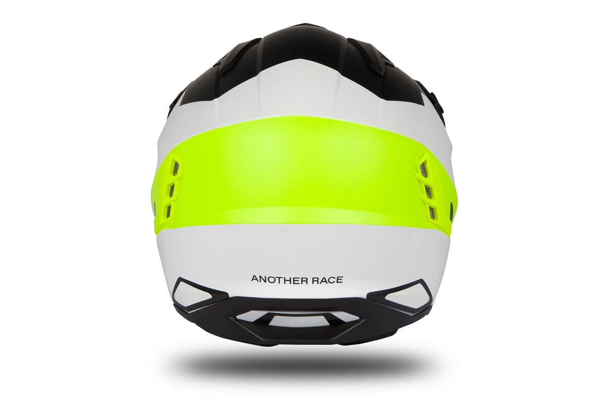 Jet helmet Sheratan white, black and neon yellow matt - Helmets - HE186 - Ufo Plast