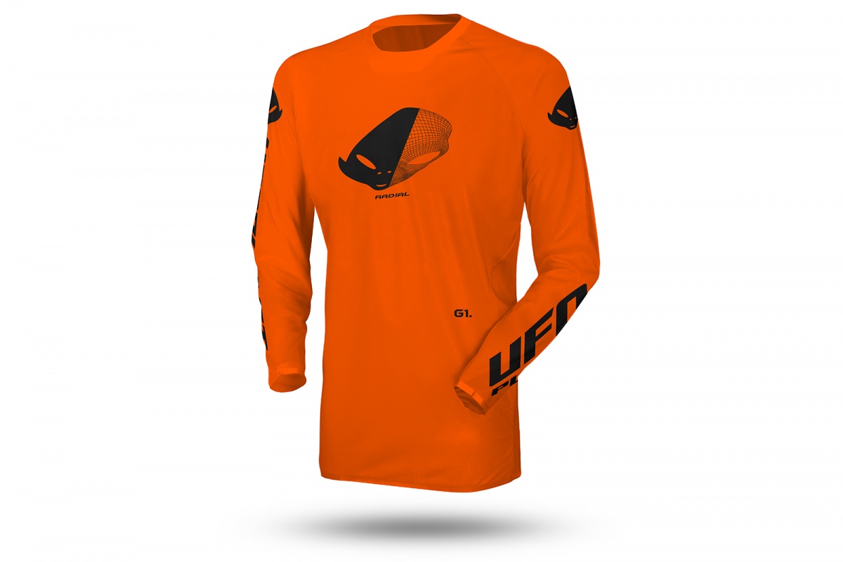 Motocross Radial jersey neon orange - 2023 COLLECTION - MG04527-FFLU - UFO Plast