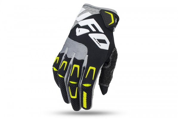 Motocross Iridium Gloves black and neon yellow - Gloves - GU04535-KD - UFO Plast