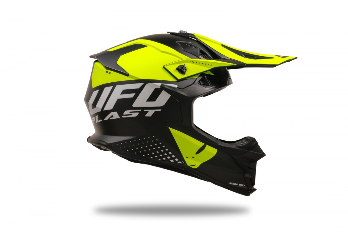 Motocross Intrepid helmet black and neon yellow - Helmets - HE13400-KD - Ufo Plast