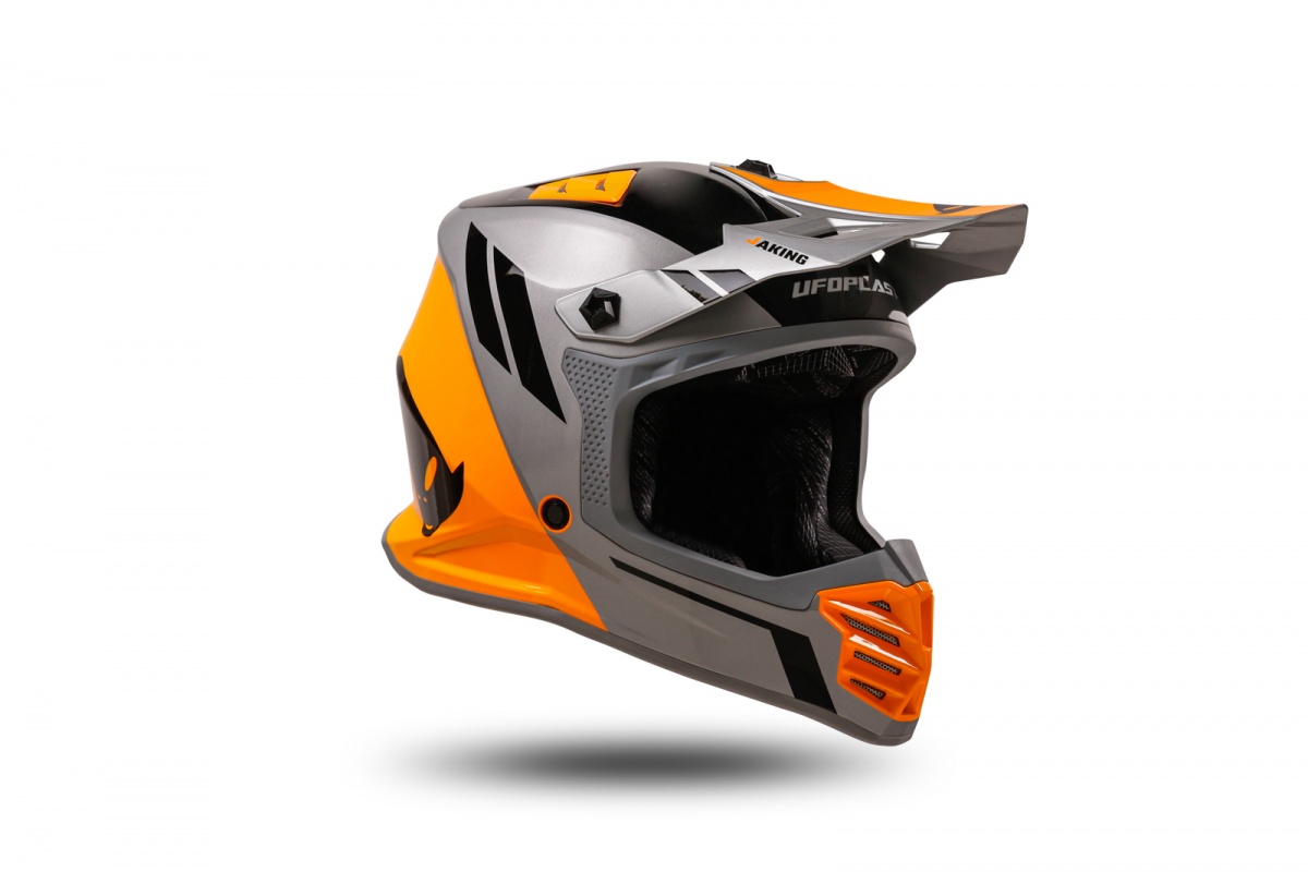 motocross Korey helmet for kids grey and orange - Helmets - HE13600-EF - Ufo Plast