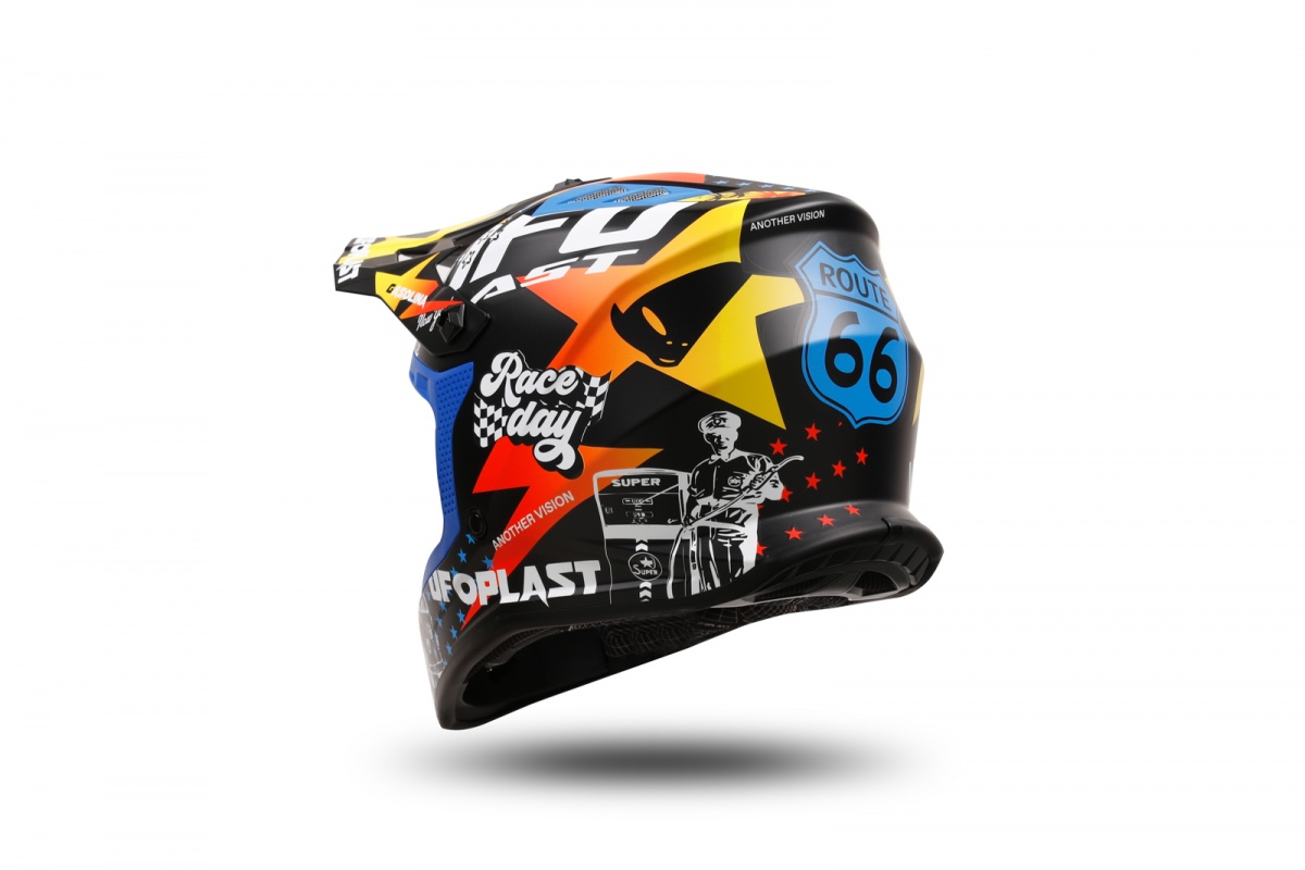 motocross Korey helmet for kids black, yellow and blue - Helmets - HE13600-CD - Ufo Plast