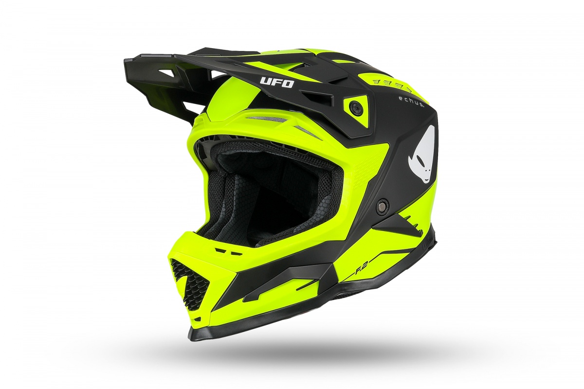 Motocross Echus helmet neon yellow and black - Helmets - HE13100-DK - Ufo Plast