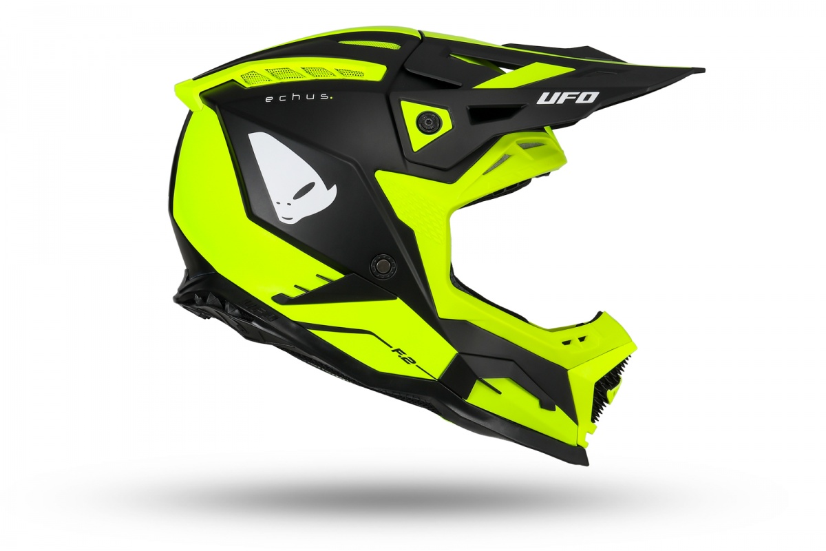 Motocross Echus helmet neon yellow and black - Helmets - HE13100-DK - Ufo Plast