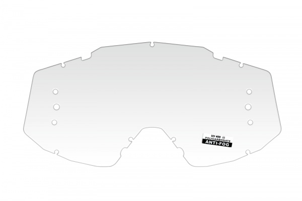 Clear lens with roll off's holes for motocross Mystic google - Goggles - LE02201 - UFO Plast