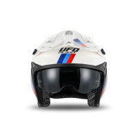 Sheratan cross jet helmet white, red, blue