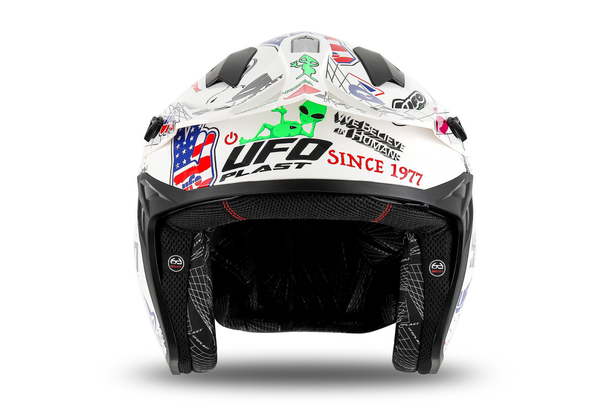 Sheratan cross jet helmet white